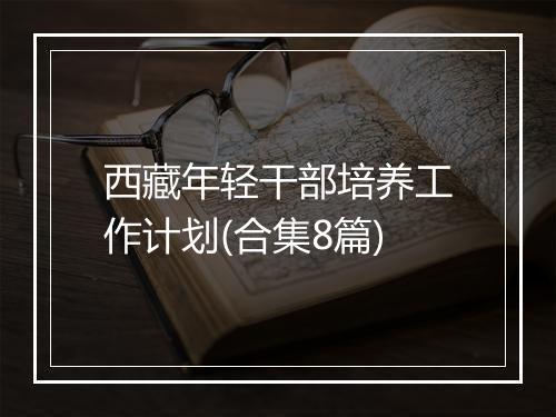 西藏年轻干部培养工作计划(合集8篇)