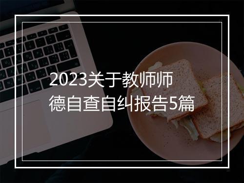 2023关于教师师德自查自纠报告5篇