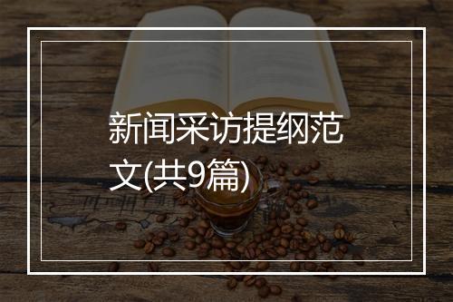 新闻采访提纲范文(共9篇)