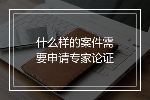 什么样的案件需要申请专家论证