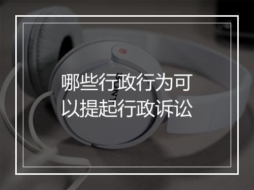 哪些行政行为可以提起行政诉讼