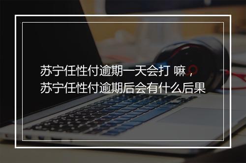 苏宁任性付逾期一天会打 嘛，苏宁任性付逾期后会有什么后果