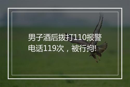 男子酒后拨打110报警电话119次，被行拘!