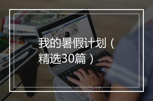 我的暑假计划（精选30篇）