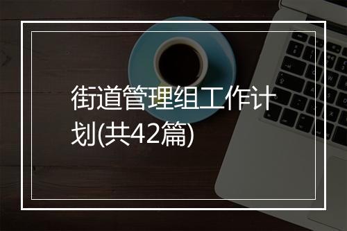 街道管理组工作计划(共42篇)