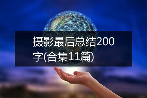 摄影最后总结200字(合集11篇)