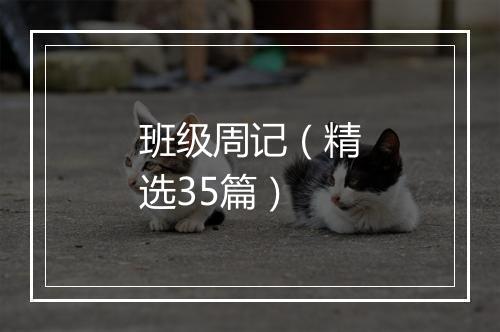班级周记（精选35篇）