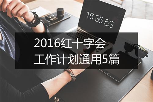 2016红十字会工作计划通用5篇