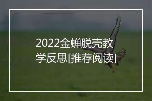 2022金蝉脱壳教学反思[推荐阅读]