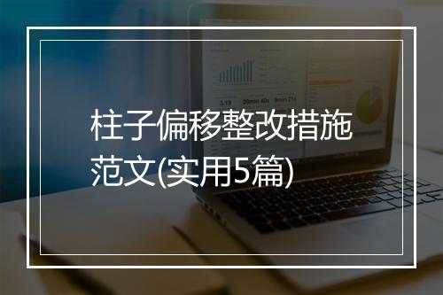 柱子偏移整改措施范文(实用5篇)
