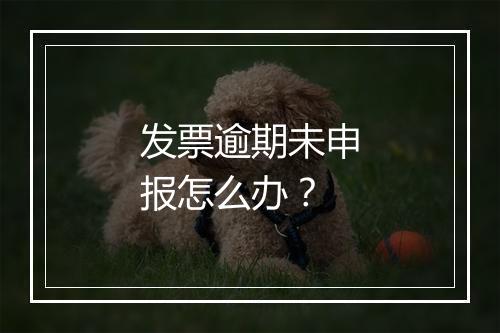 发票逾期未申报怎么办？
