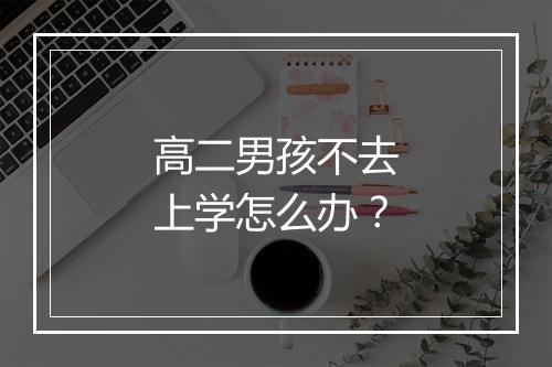 高二男孩不去上学怎么办？