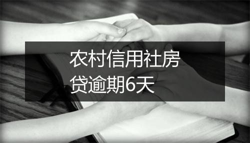 农村信用社房贷逾期6天