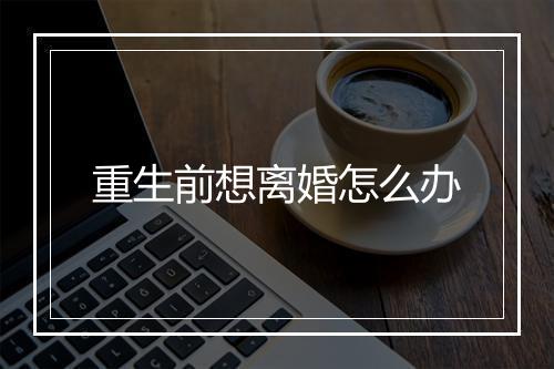 重生前想离婚怎么办