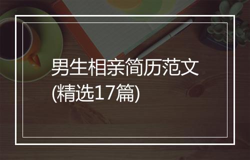 男生相亲简历范文(精选17篇)