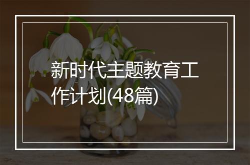 新时代主题教育工作计划(48篇)