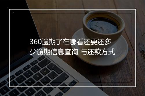 360逾期了在哪看还要还多少逾期信息查询 与还款方式