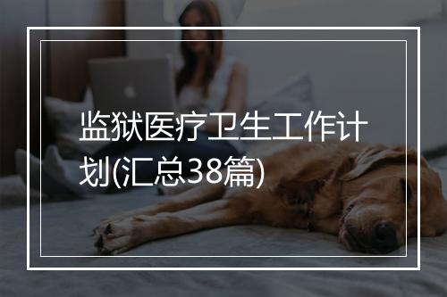 监狱医疗卫生工作计划(汇总38篇)