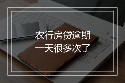 农行房贷逾期一天很多次了