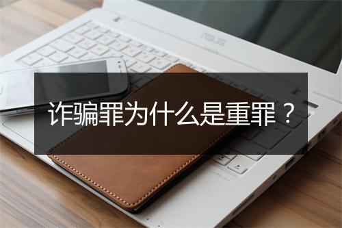 诈骗罪为什么是重罪？