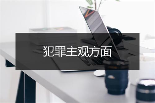 犯罪主观方面