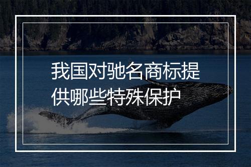 我国对驰名商标提供哪些特殊保护