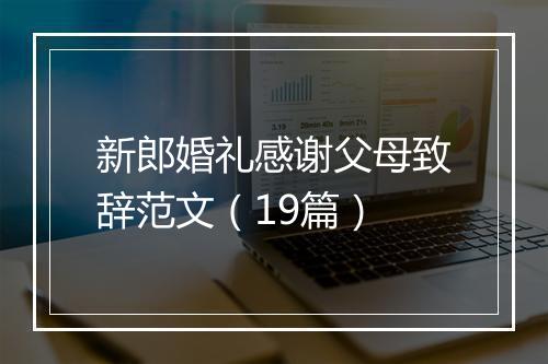新郎婚礼感谢父母致辞范文（19篇）