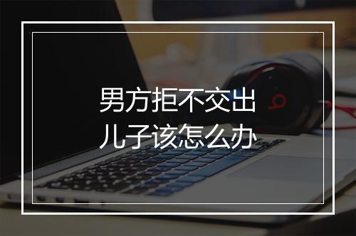 男方拒不交出儿子该怎么办