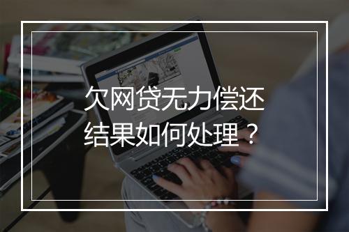 欠网贷无力偿还结果如何处理？