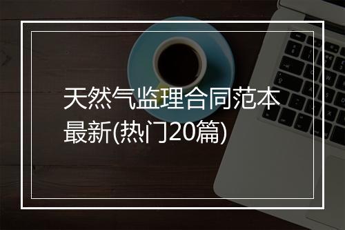 天然气监理合同范本最新(热门20篇)