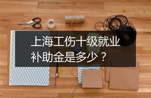 上海工伤十级就业补助金是多少？