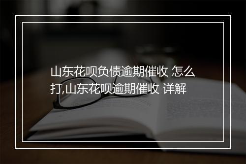 山东花呗负债逾期催收 怎么打,山东花呗逾期催收 详解