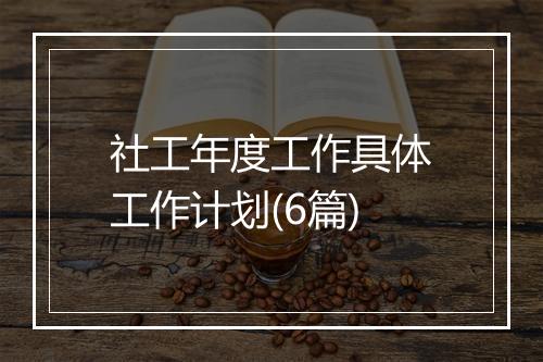 社工年度工作具体工作计划(6篇)