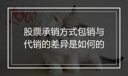 股票承销方式包销与代销的差异是如何的