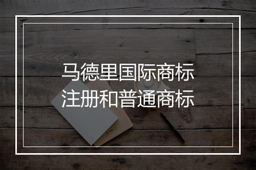 马德里国际商标注册和普通商标
