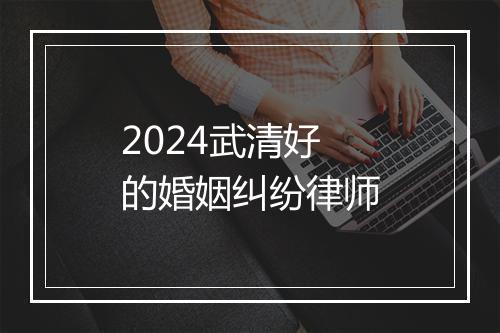 2024武清好的婚姻纠纷律师
