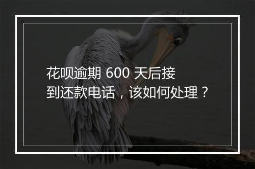 花呗逾期 600 天后接到还款电话，该如何处理？