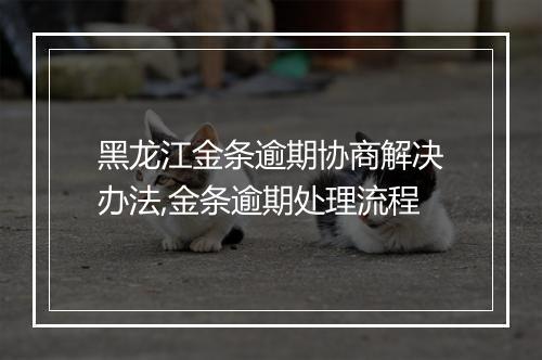 黑龙江金条逾期协商解决办法,金条逾期处理流程
