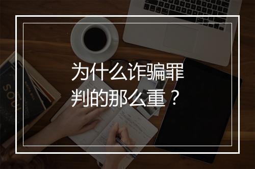 为什么诈骗罪判的那么重？