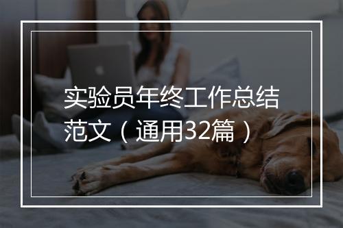 实验员年终工作总结范文（通用32篇）