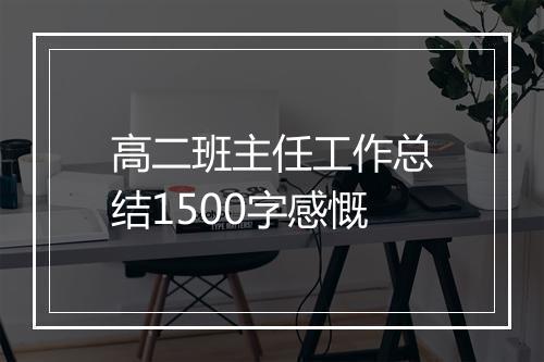 高二班主任工作总结1500字感慨