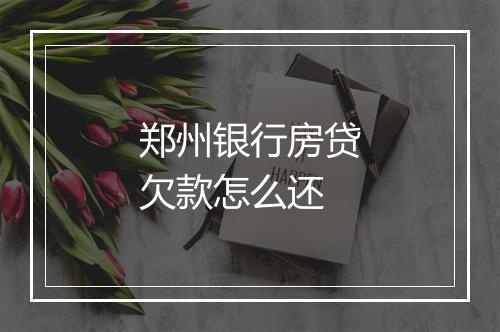 郑州银行房贷欠款怎么还