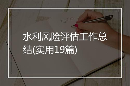 水利风险评估工作总结(实用19篇)