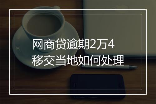 网商贷逾期2万4移交当地如何处理