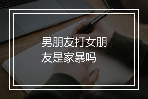 男朋友打女朋友是家暴吗