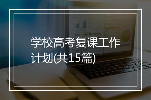 学校高考复课工作计划(共15篇)