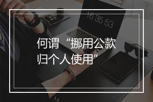 何谓“挪用公款归个人使用”