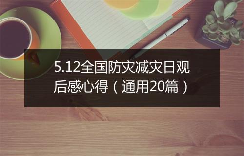 5.12全国防灾减灾日观后感心得（通用20篇）