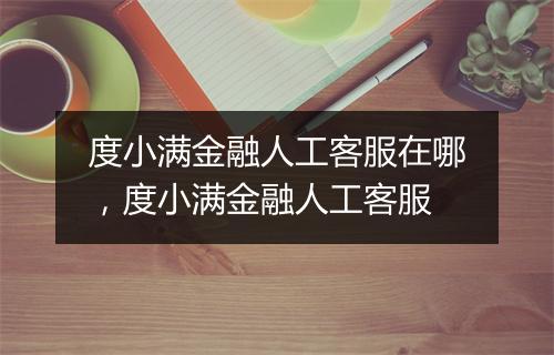 度小满金融人工客服在哪，度小满金融人工客服