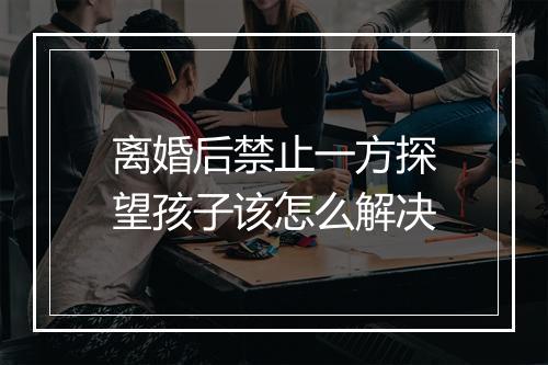 离婚后禁止一方探望孩子该怎么解决